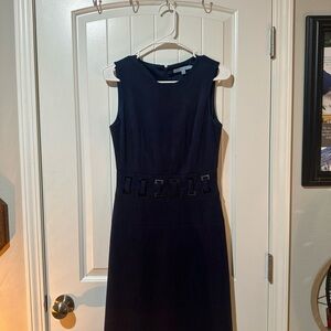 ANTONIO MELANI Navy Midi Dress with Cutout Detail